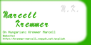 marcell kremmer business card